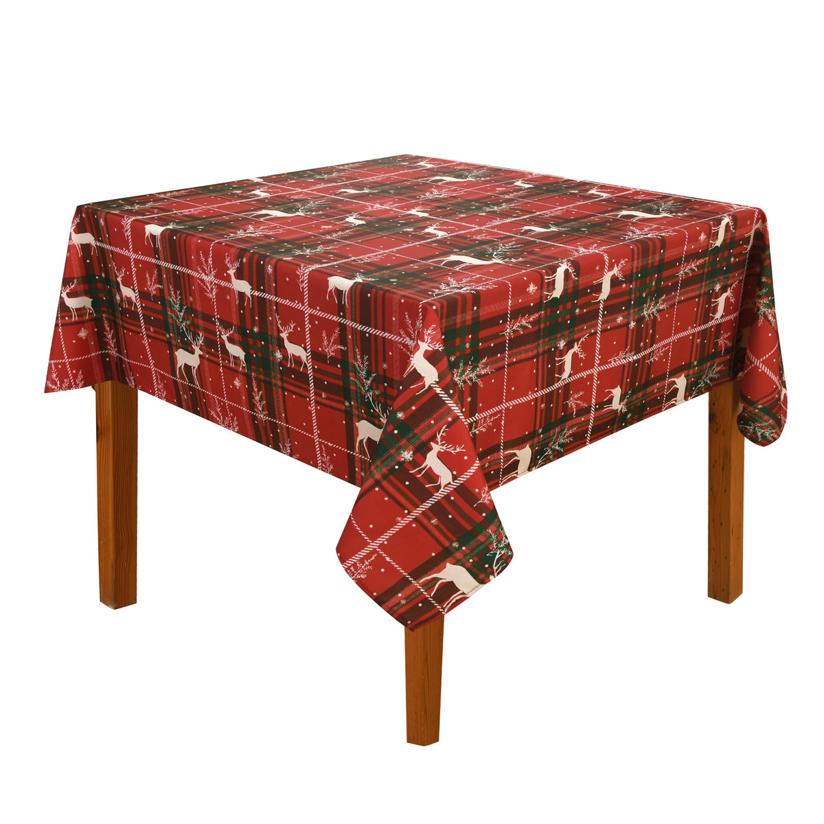 DWCN Rectangle Tablecloth - 60 x 84 Inch - Waterproof Stain and Wrinkle Resistant Washable Table Cloth, Decorative Fabric Table Cover for Kitchen Dining Room Party and Outdoor Use, Black