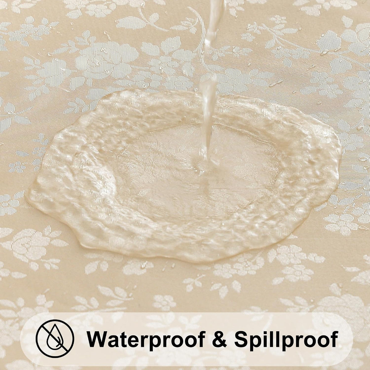 Smiry Heavy Duty Vinyl Fitted Tablecloths for 6 Foot Rectangle Tables