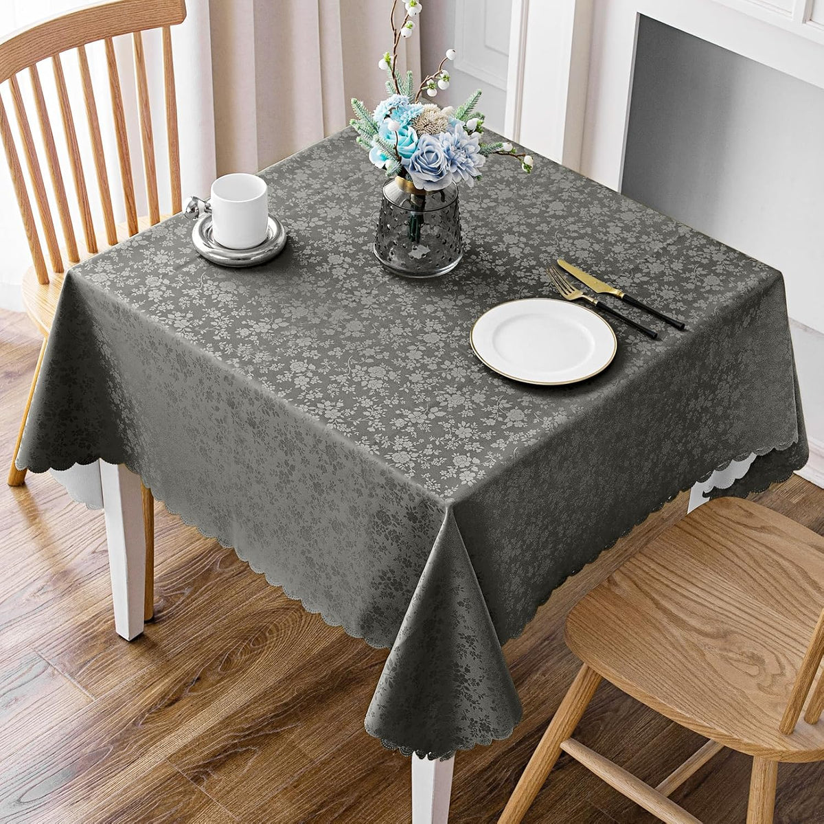 Smiry Rectangle Waterproof Heavy Duty Vinyl Tablecloths, 52 x 70 Inch