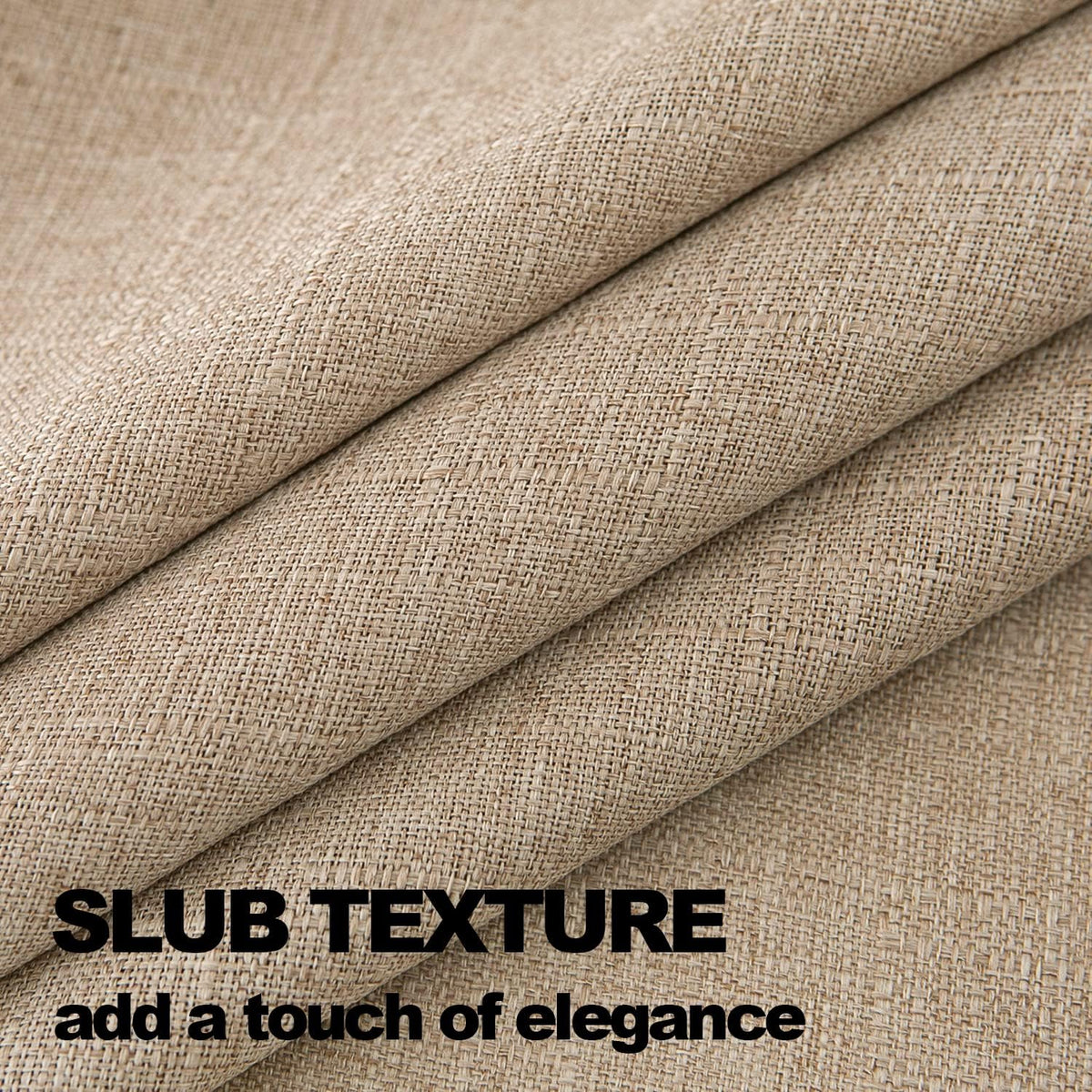 NLMUVW Burlap Linen Tablecloth 6ft, Tan Table Cloth Rectangular