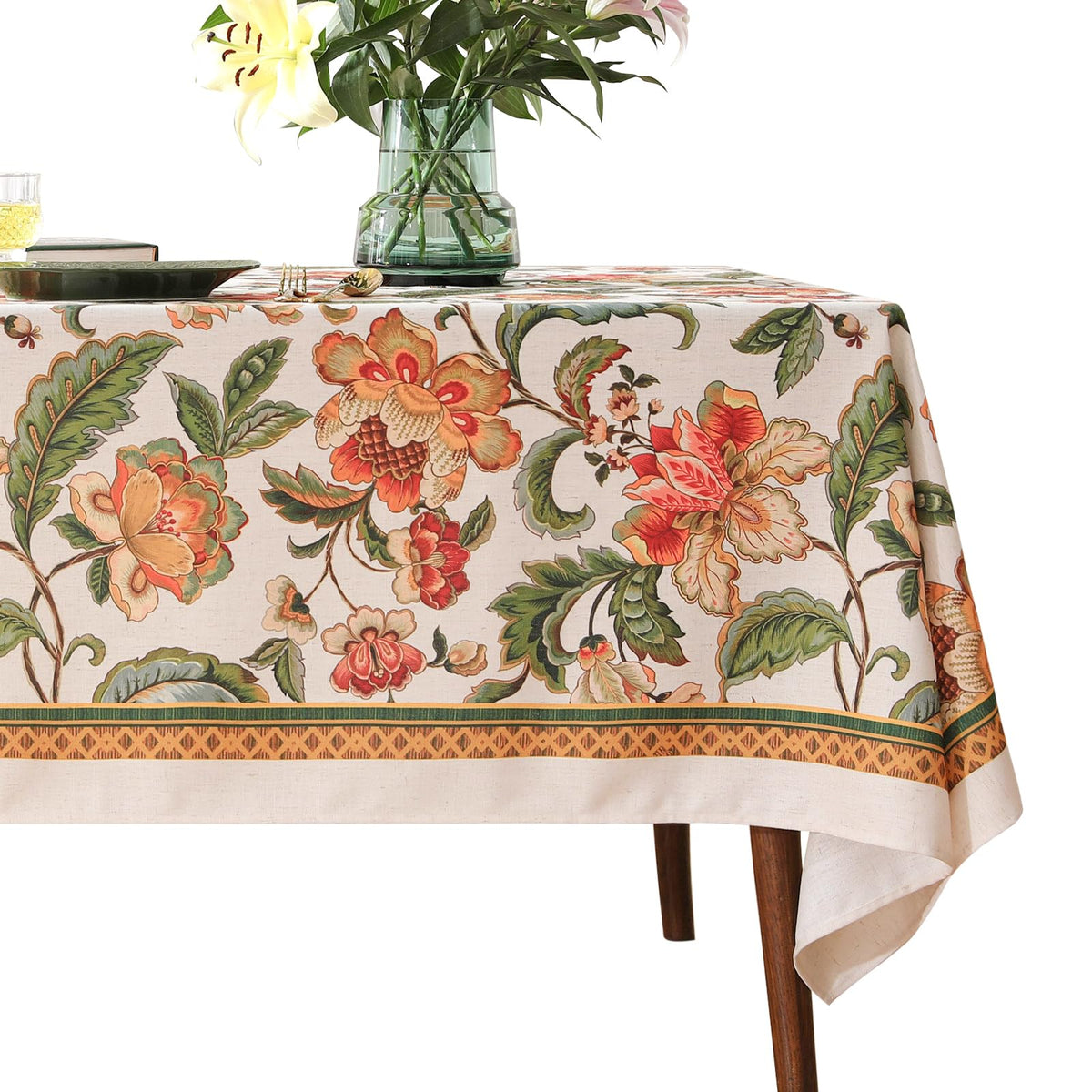patdrea Designer Vintage French Tablecloth,Rectangular,118"x67"