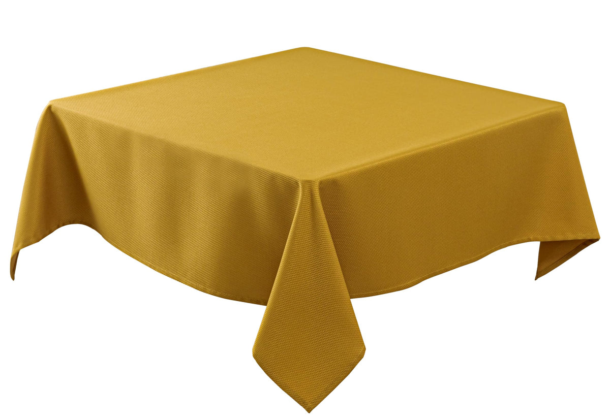 Textured Square Black Tablecloth-Fabric Spillproof Card Table Cloths 54x54"