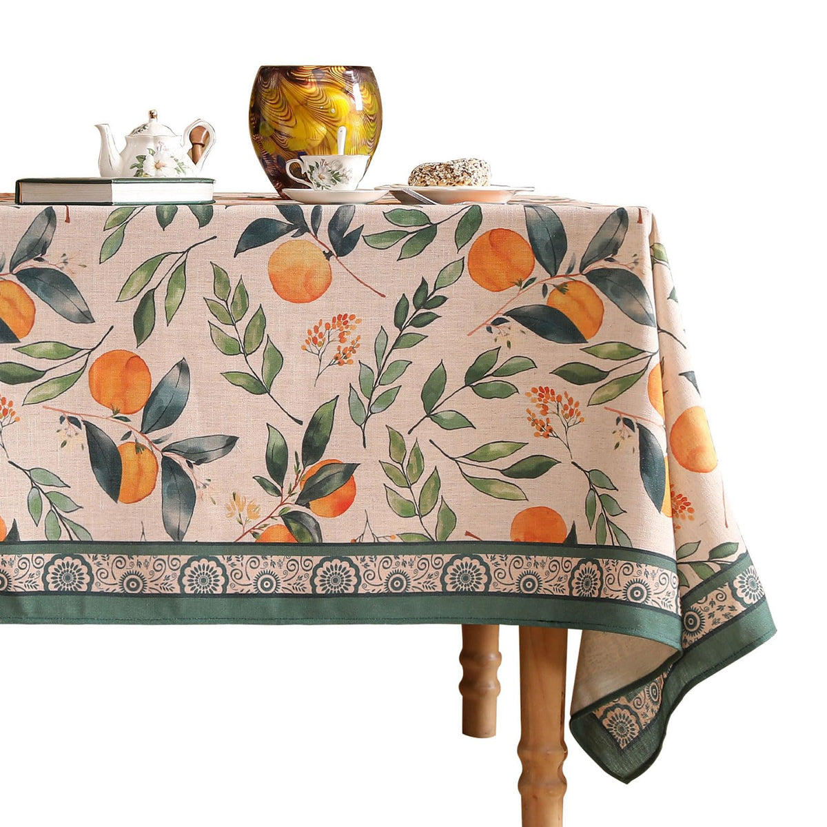 patdrea Designer Vintage French Tablecloth,Rectangular,118"x67"