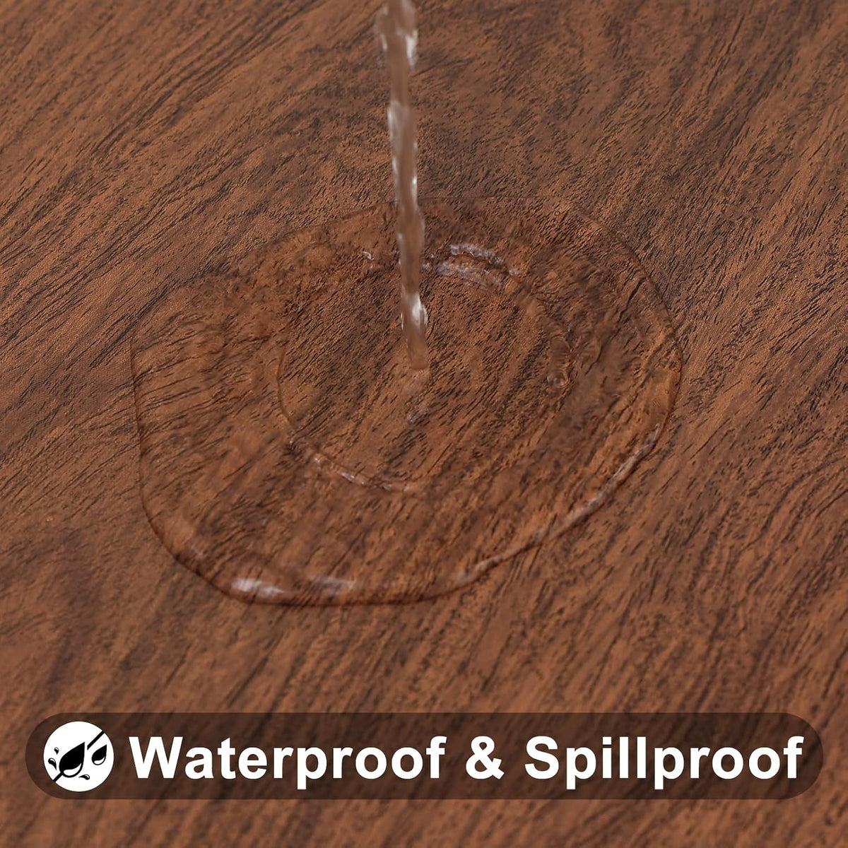 Smiry 45"-56" Round Fitted Tablecloth, Waterproof Plastic Table Cover