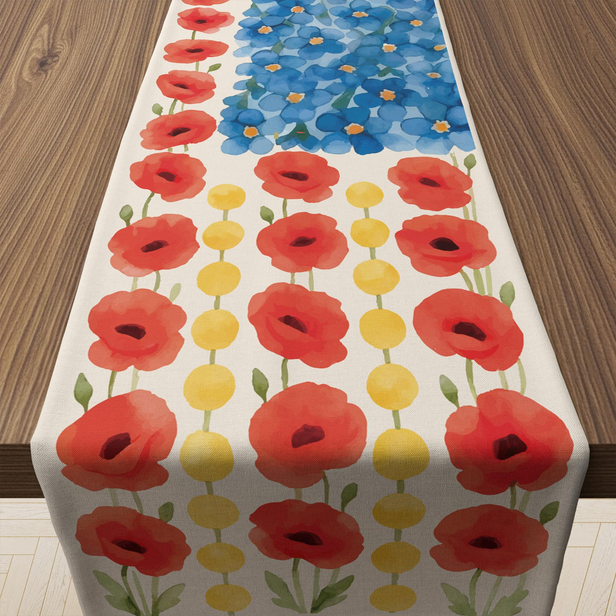 OHOME Fall Decor - Stained Glass Table Runner