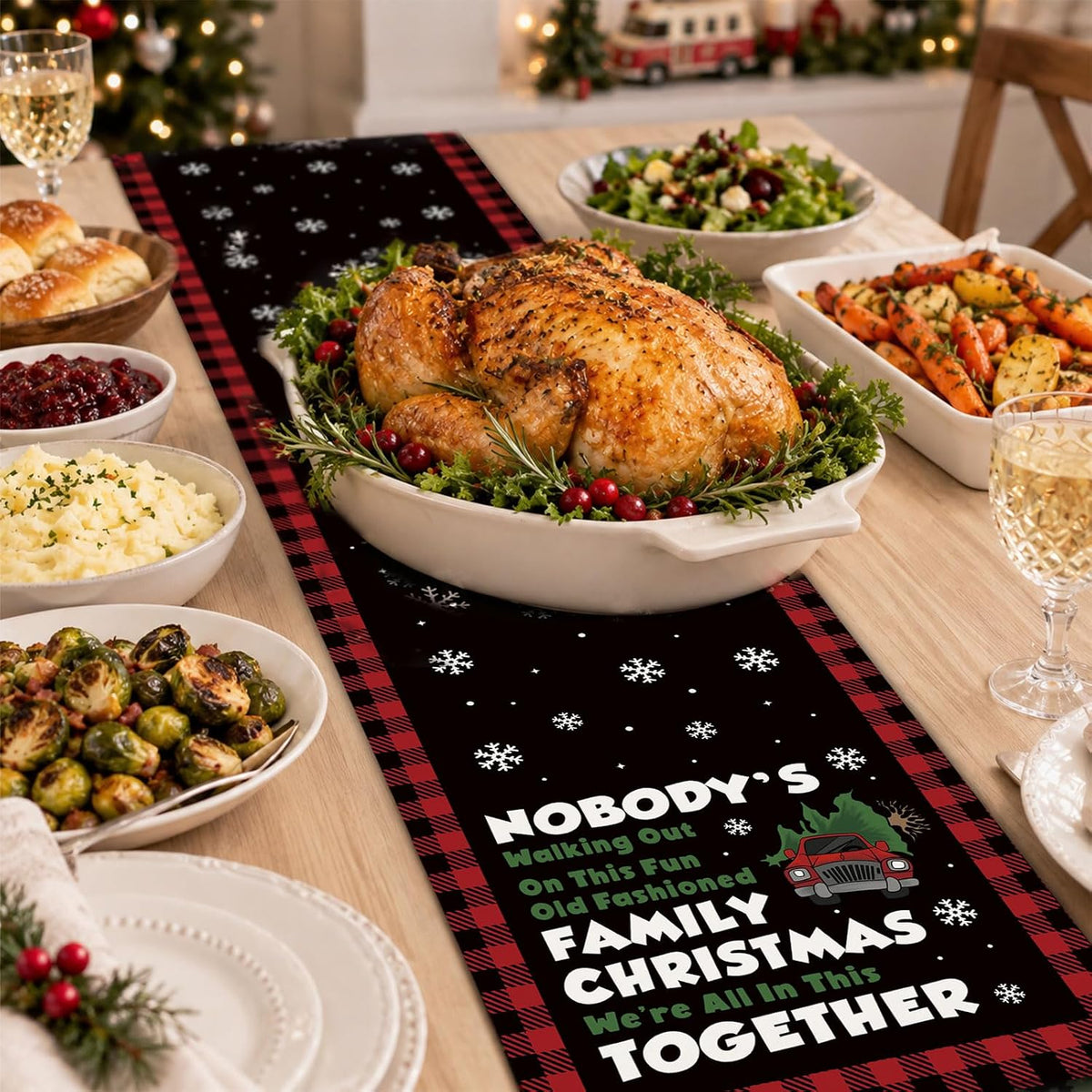 Christmas Vacation Decor Table Runner, Christmas Vacation Merch Gift