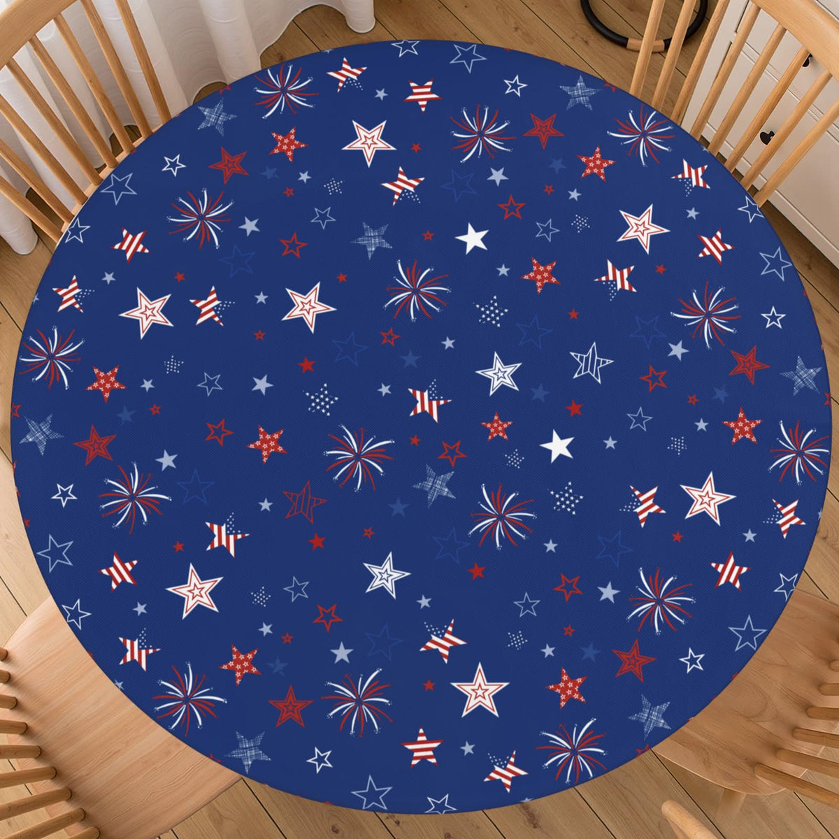Halloween Polka Dot Round Fitted Tablecloth with Elastic Black Cat Ghost Pumpkin Bat Bowtie Whimsical Table Cloth Decorative Washable Spooky Cute Table Cover Outdoor Kitchen Dining for 44"-48" Table