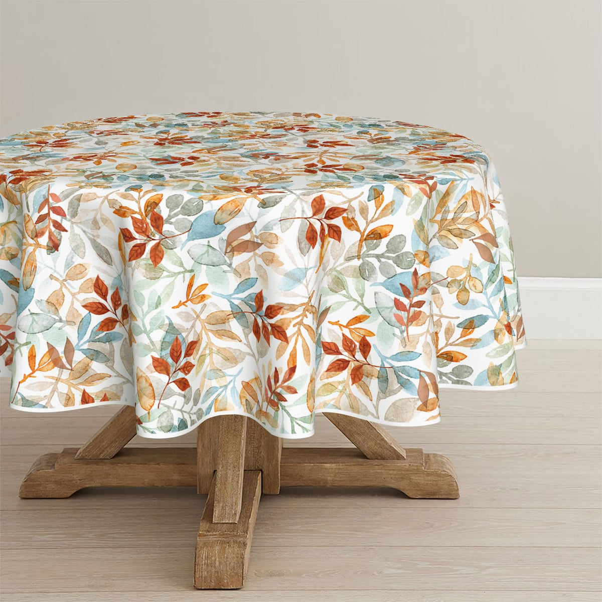 Horaldaily Fall Tablecloth 60 x 84 Inch Rectangular Thanksgiving Orange