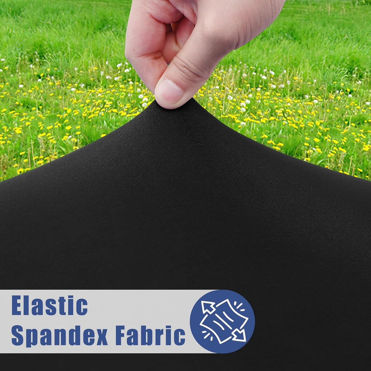 Moosfor Spandex Round Tablecloth, Fitted Table Cloth for 45"-56" Tables