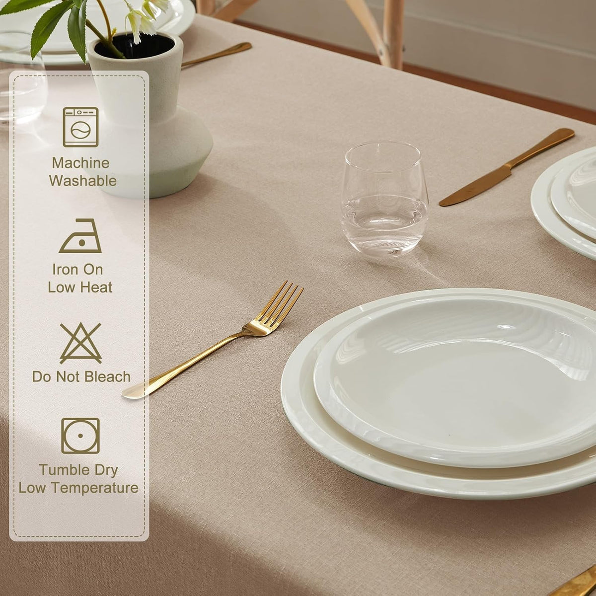 AUSSPVOCT Textured Table Cloth Rectangle 52 x 70 Inch Fall Tablecloth