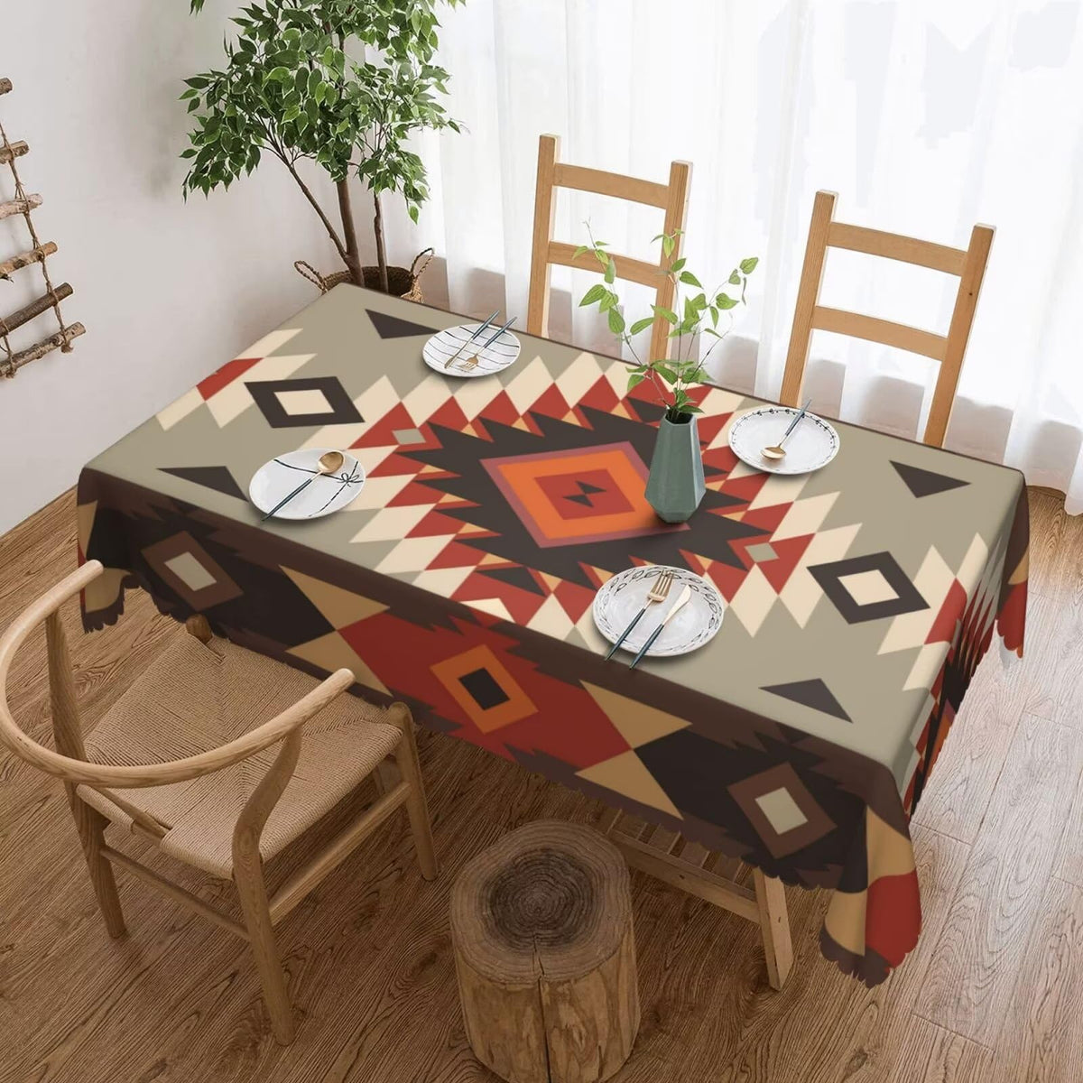African Women Dancers Rectangle Tablecloth Home Decor 54x72 Inch