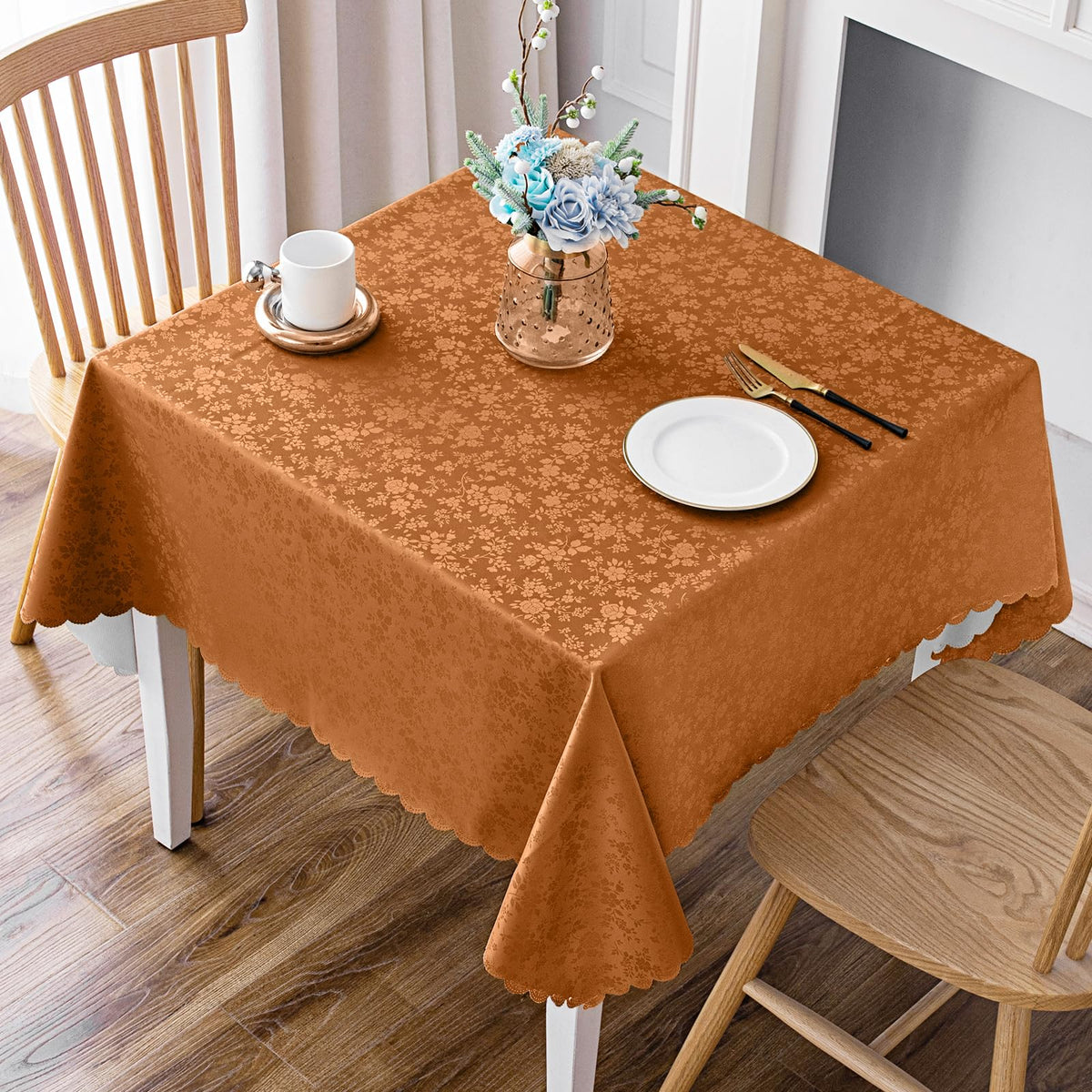 Smiry Rectangle Waterproof Heavy Duty Vinyl Tablecloths, 52 x 70 Inch