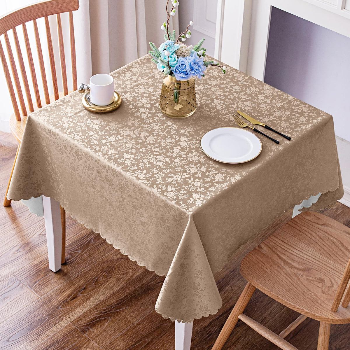 Smiry Rectangle Waterproof Heavy Duty Vinyl Tablecloths, 52 x 70 Inch