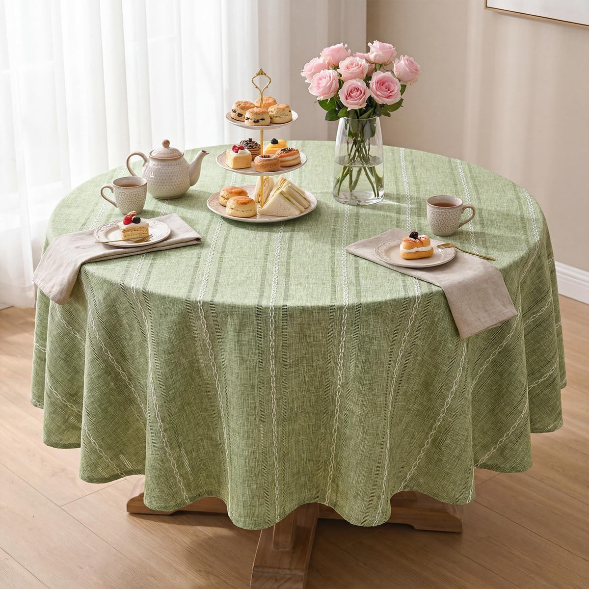 Horaldaily Blue Rectangular Tablecloth, 60×84 Inch, Farmhouse Decor