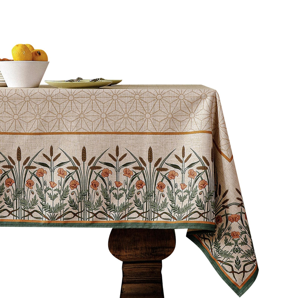 patdrea Designer Vintage French Tablecloth,Rectangular,118"x67"