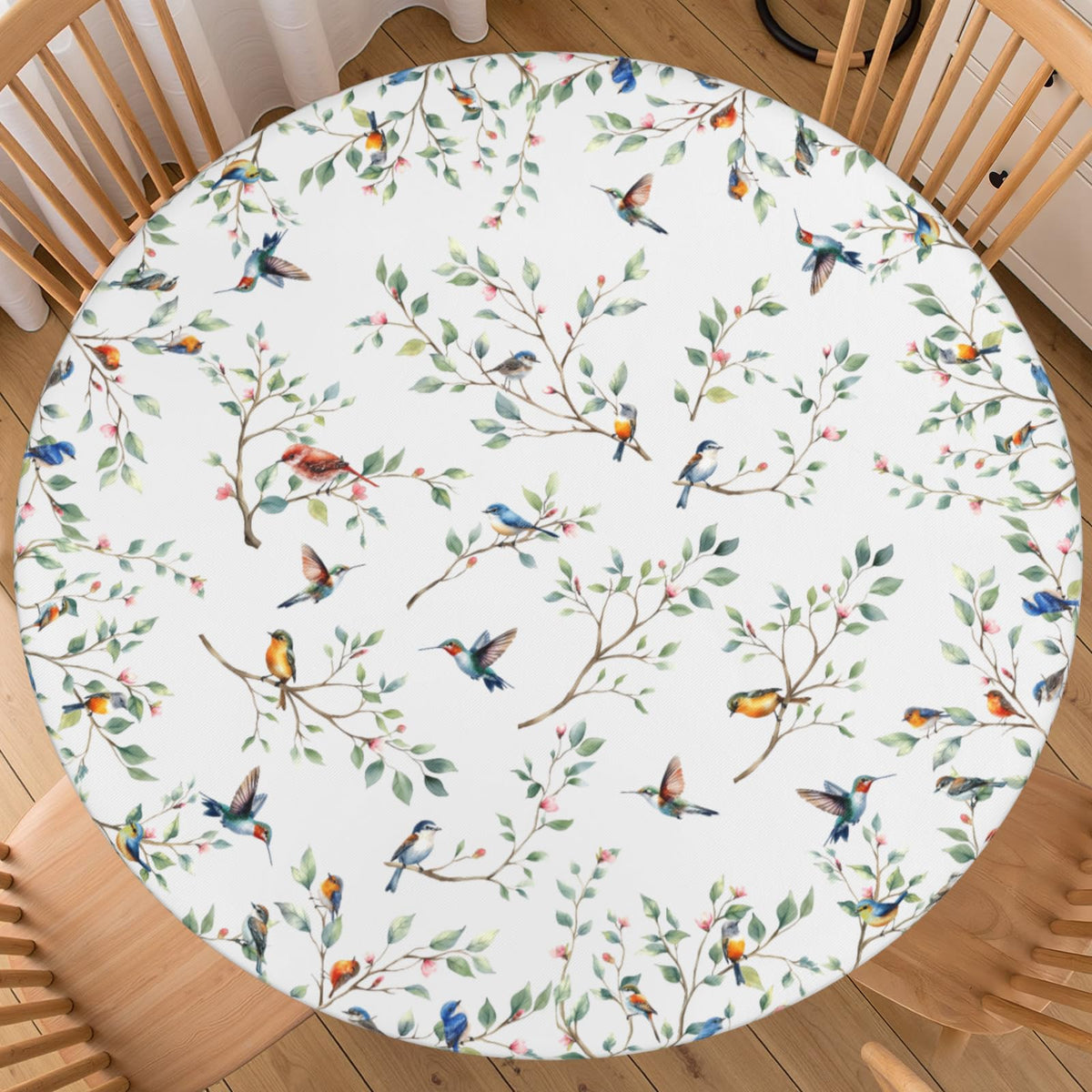 Halloween Polka Dot Round Fitted Tablecloth with Elastic Black Cat Ghost Pumpkin Bat Bowtie Whimsical Table Cloth Decorative Washable Spooky Cute Table Cover Outdoor Kitchen Dining for 44"-48" Table