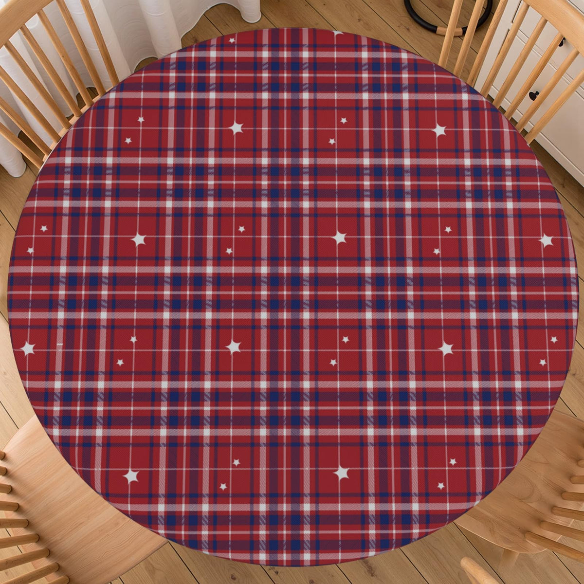 Halloween Polka Dot Round Fitted Tablecloth with Elastic Black Cat Ghost Pumpkin Bat Bowtie Whimsical Table Cloth Decorative Washable Spooky Cute Table Cover Outdoor Kitchen Dining for 44"-48" Table