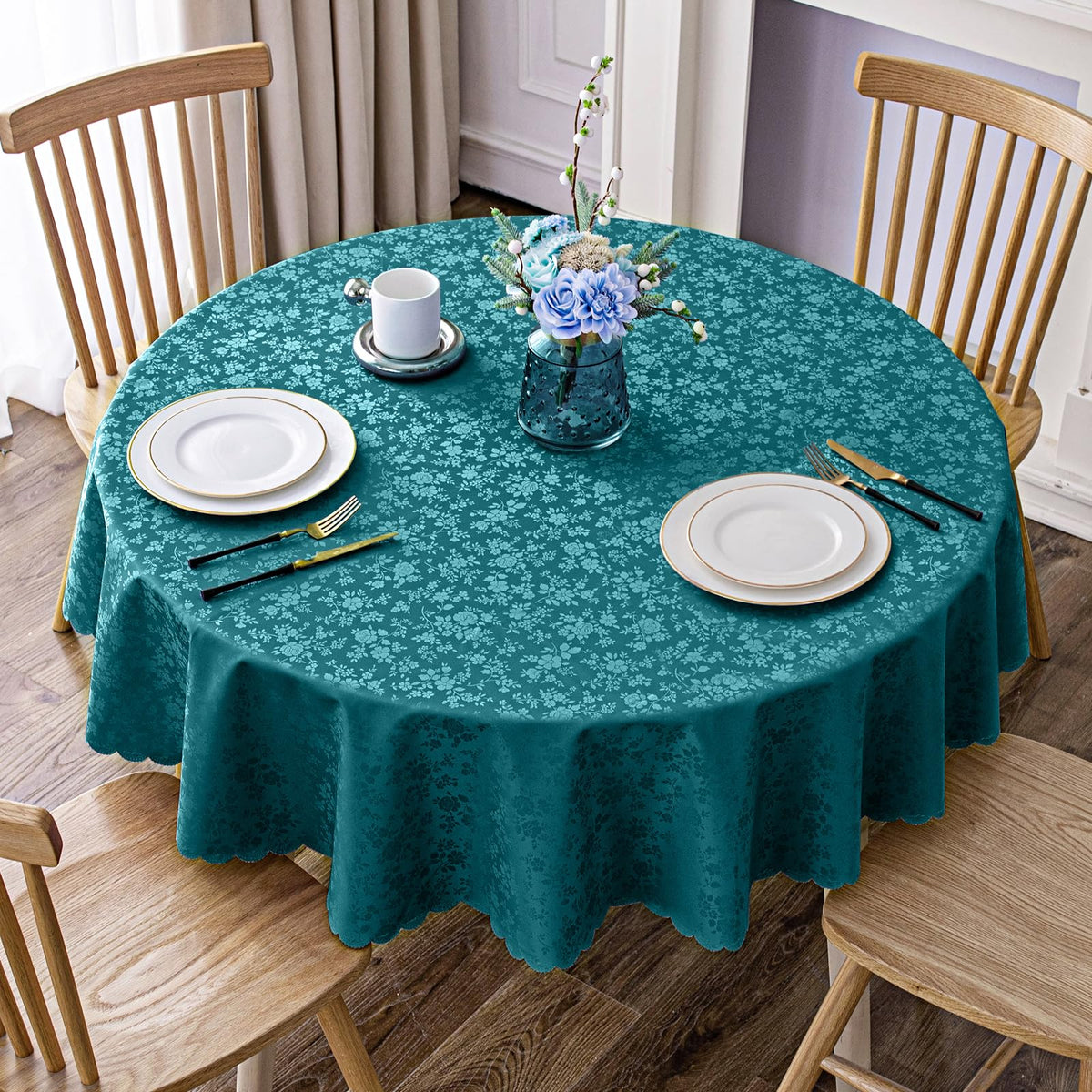 Smiry Rectangle Waterproof Heavy Duty Vinyl Tablecloths, 52 x 70 Inch