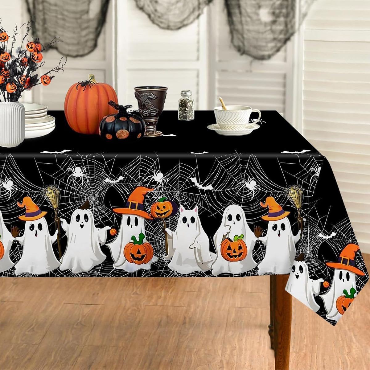 Quimoy Halloween Tablecloth 60×84 Inch Rectangular