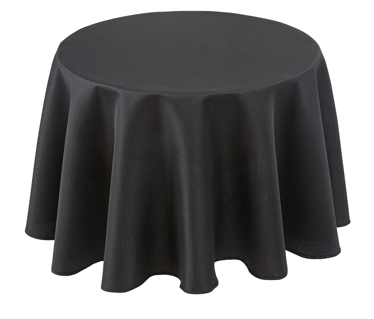 Textured Square Black Tablecloth-Fabric Spillproof Card Table Cloths 54x54"