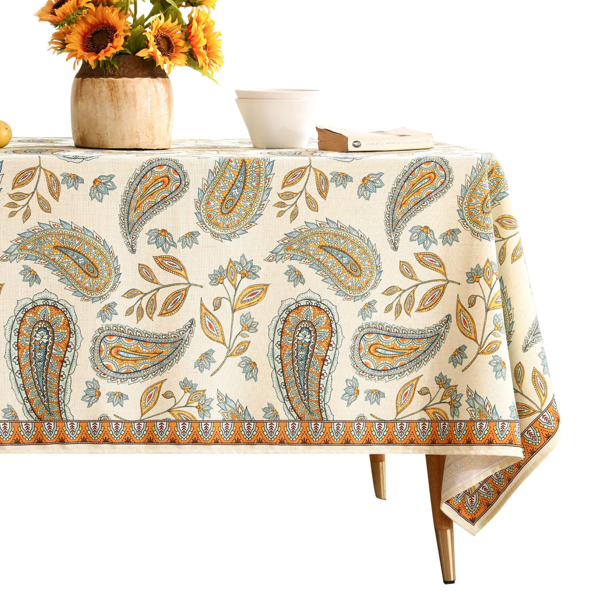patdrea Designer Vintage French Tablecloth,Rectangular,118"x67"