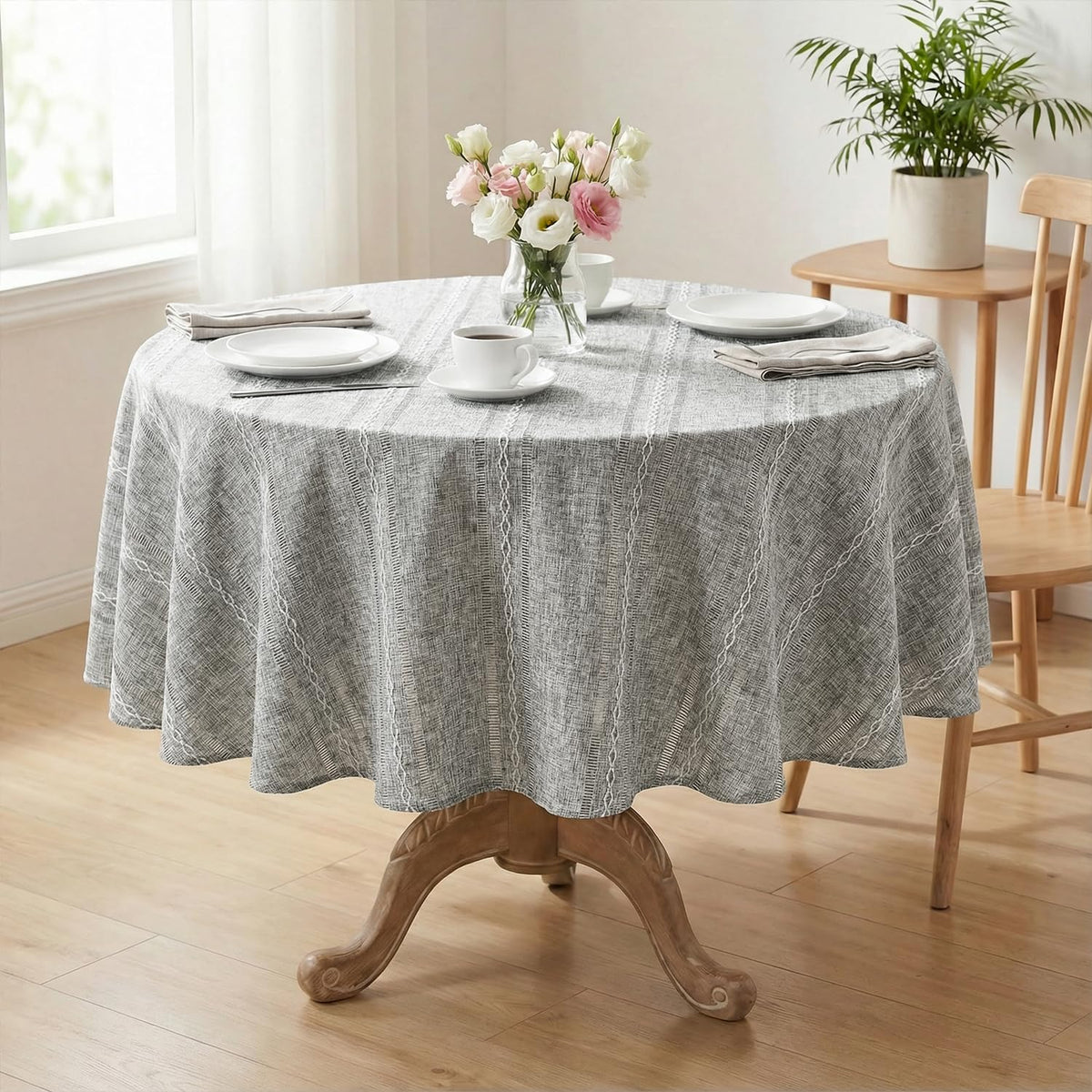 Horaldaily Blue Rectangular Tablecloth, 60×84 Inch, Farmhouse Decor