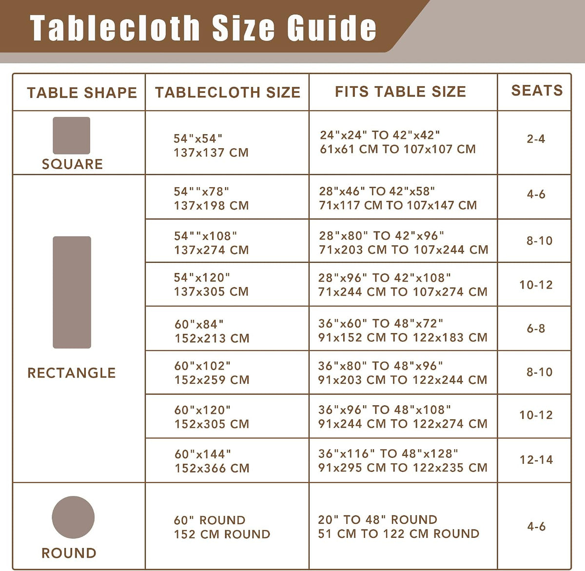 Fitable 2 Pack Beige Faux Linen Tablecloths Rectangle 60x102 Inch