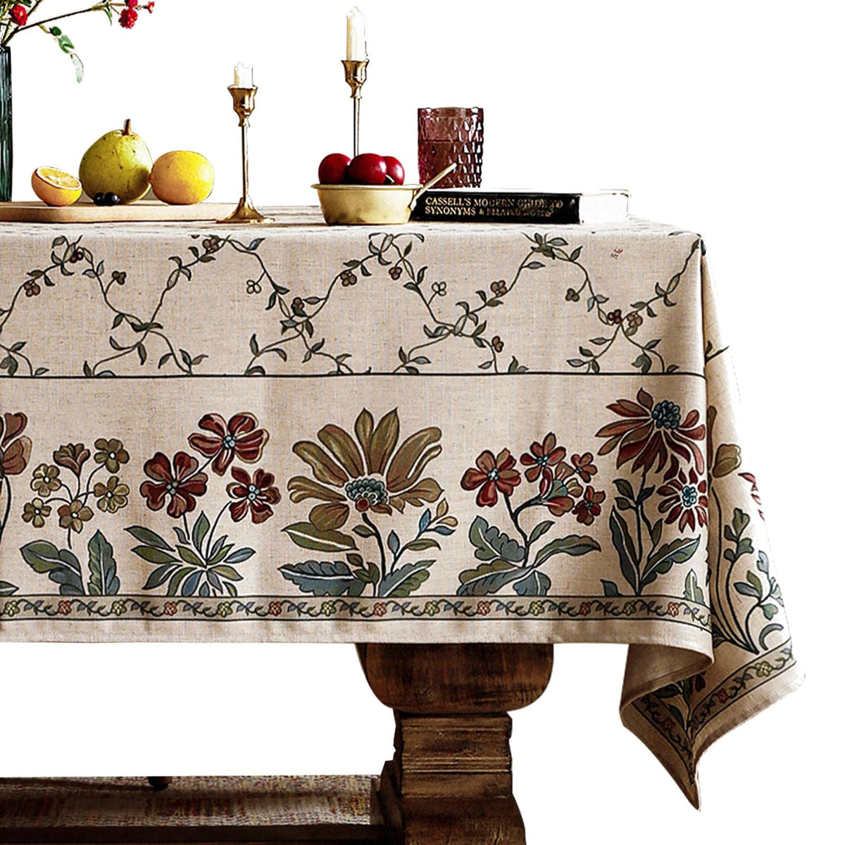 patdrea Designer Vintage French Tablecloth,Rectangular,118"x67"