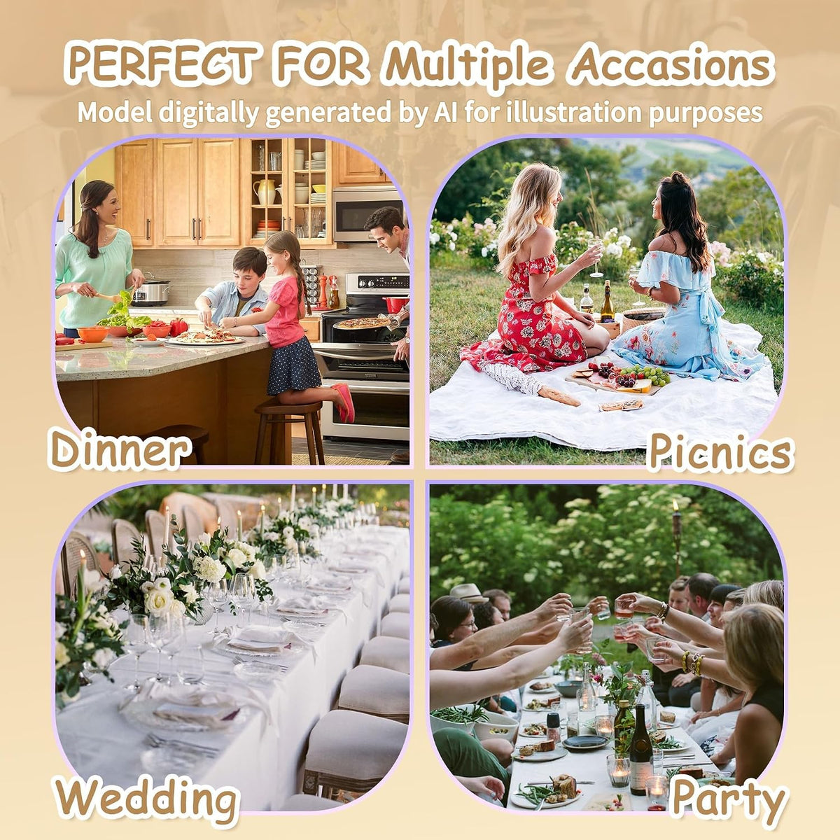 MYSKY HOME Table Cloth 60x84 in Rectangle Table, Waterproof Tablecloths