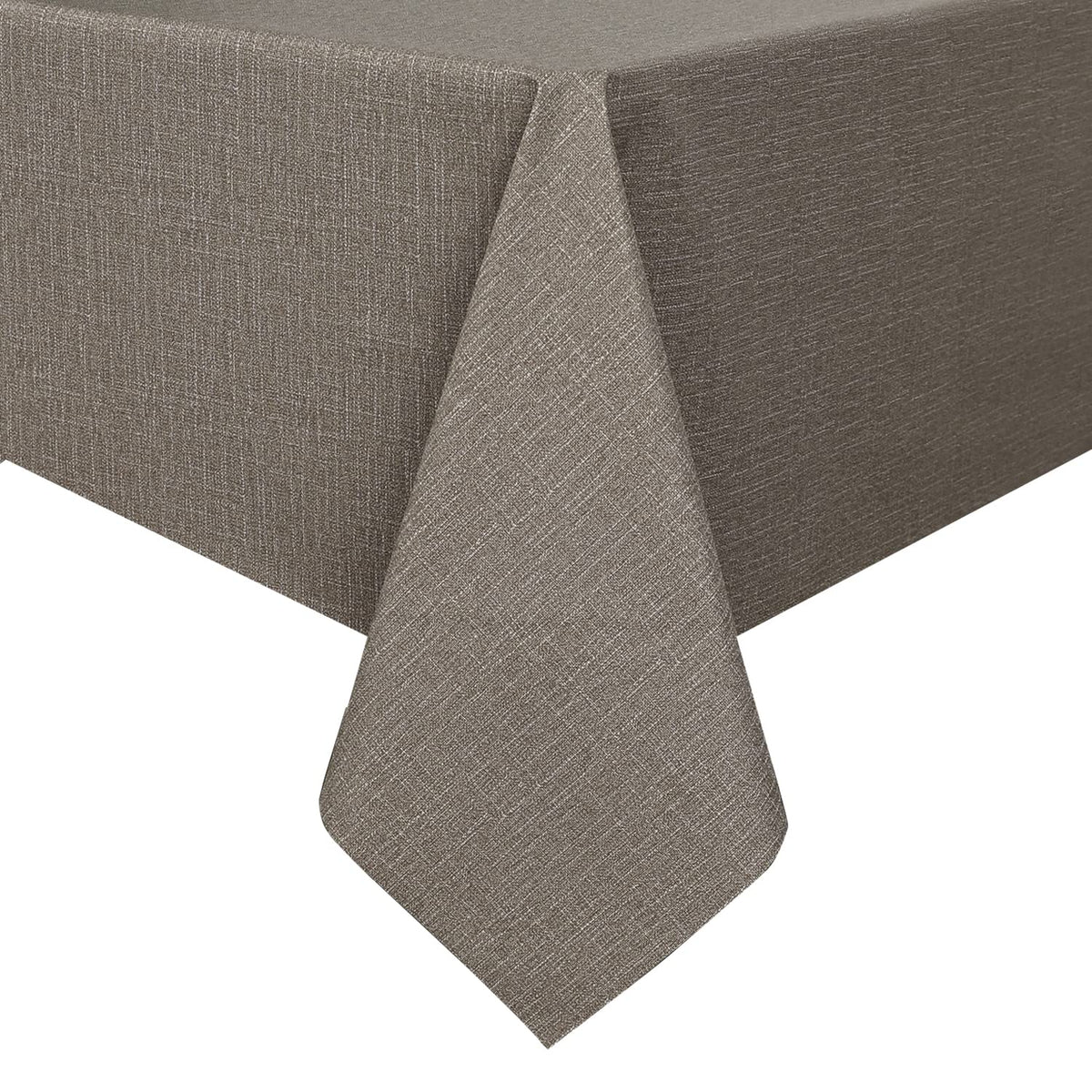 Romanstile Waterproof Vinyl Tablecloth Rectangle, 54 x 78 Inch, Light Grey