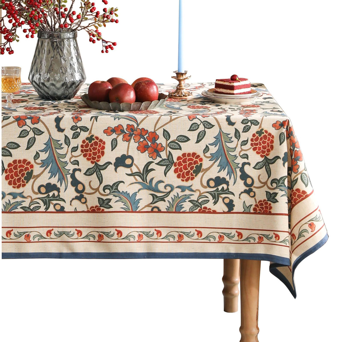 patdrea Designer Vintage French Tablecloth,Rectangular,118"x67"