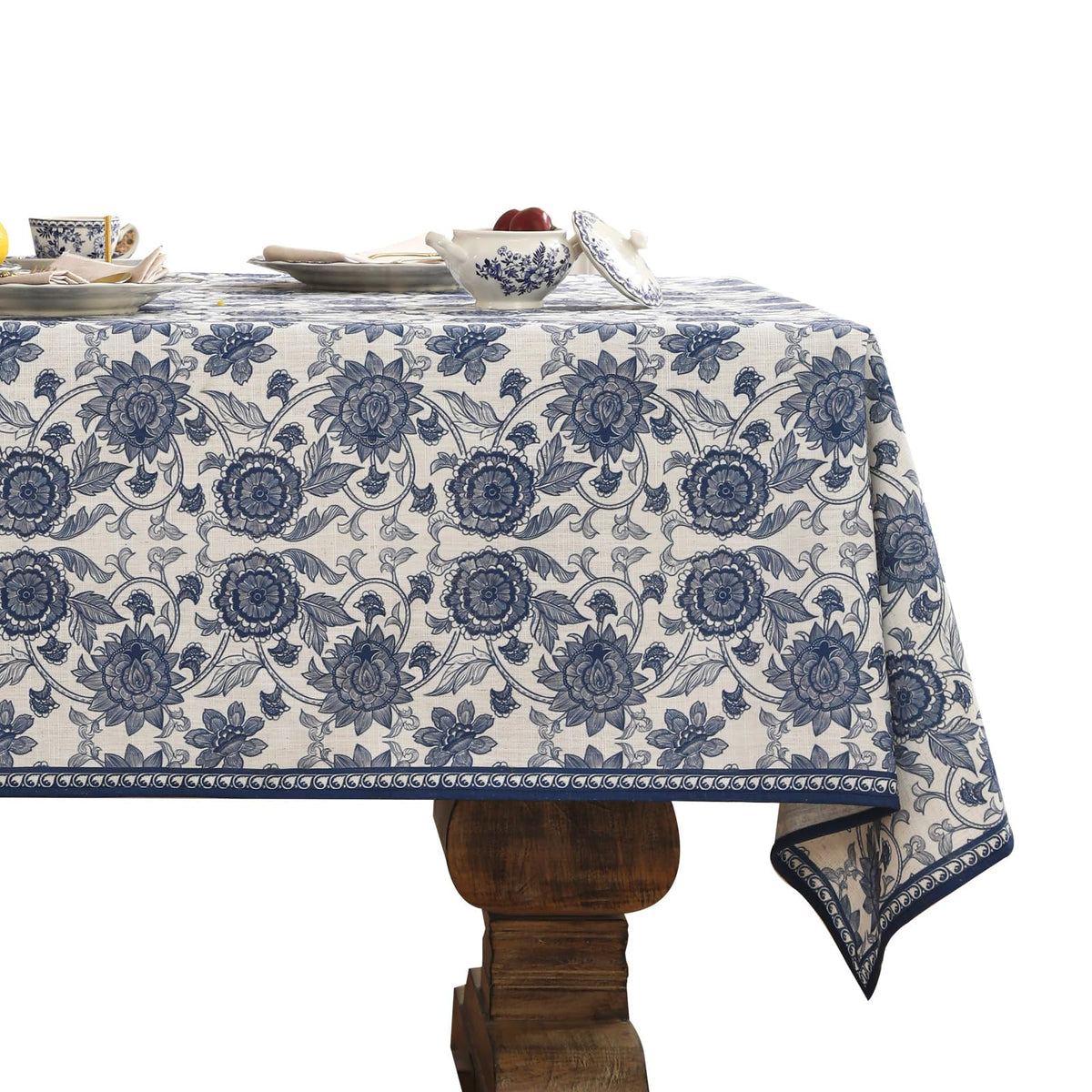 patdrea Designer Vintage French Tablecloth,Rectangular,118"x67"