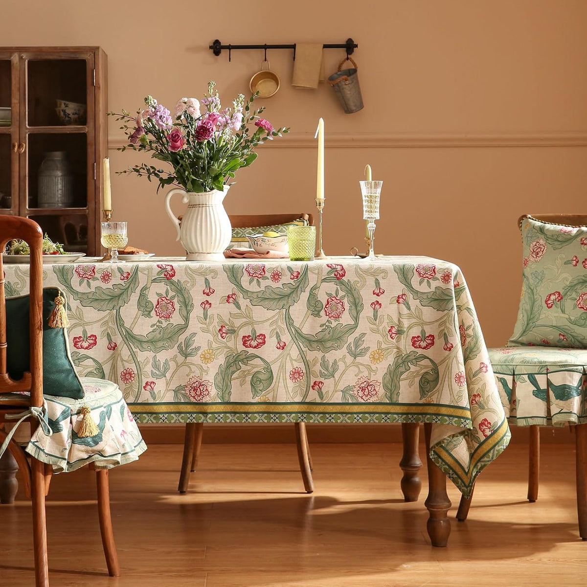 patdrea Designer Vintage French Tablecloth,Rectangular,118"x67"