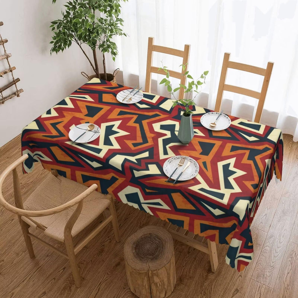 African Women Dancers Rectangle Tablecloth Home Decor 54x72 Inch