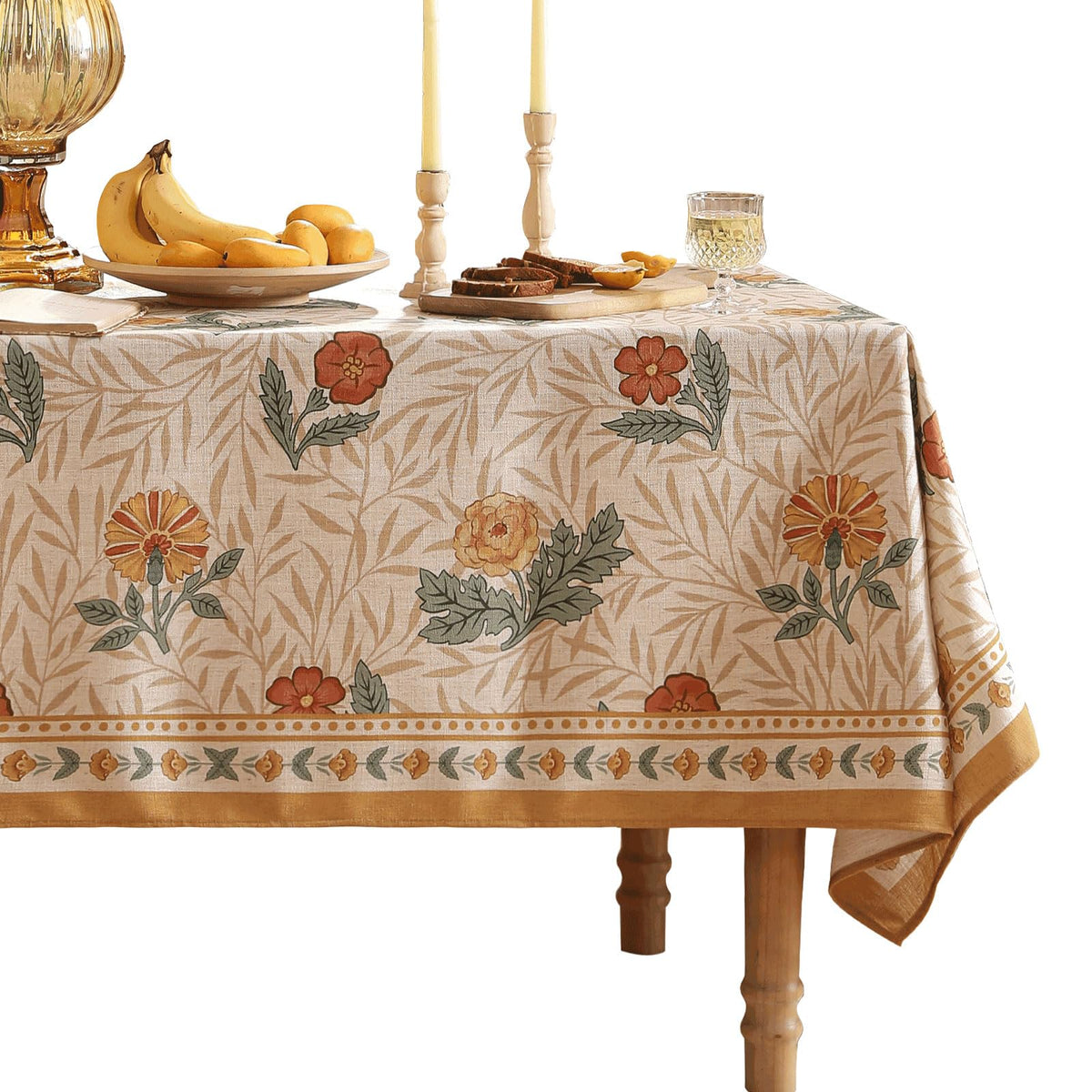 patdrea Designer Vintage French Tablecloth,Rectangular,118"x67"