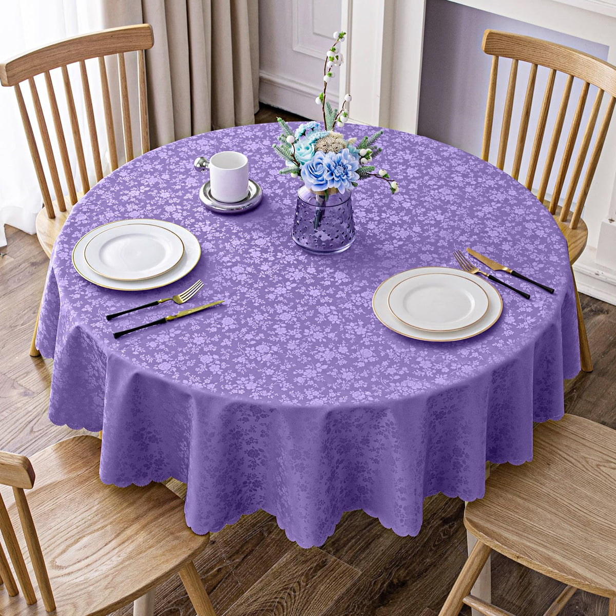 Smiry Rectangle Waterproof Heavy Duty Vinyl Tablecloths, 52 x 70 Inch