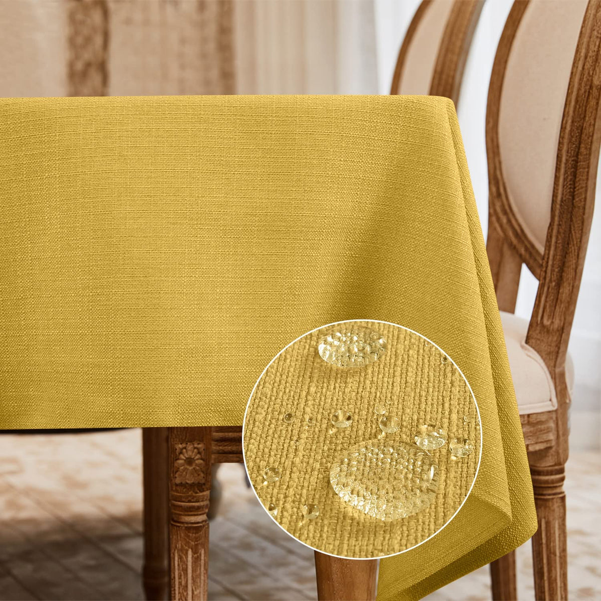 BALCONY & FALCON Rectangle Table Cloth Waterproof Beige 118"x57"