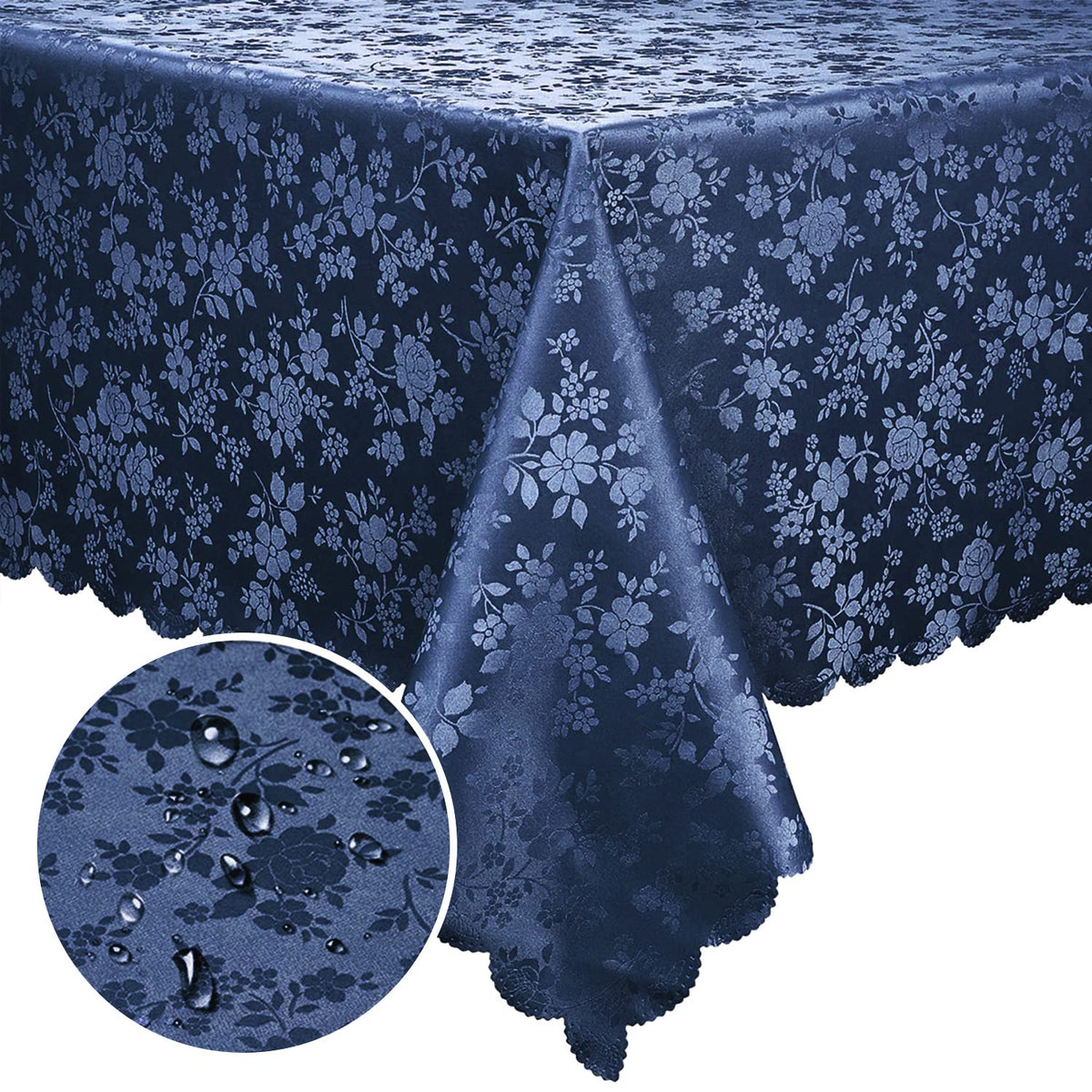 Smiry Rectangle Waterproof Heavy Duty Vinyl Tablecloths, 52 x 70 Inch