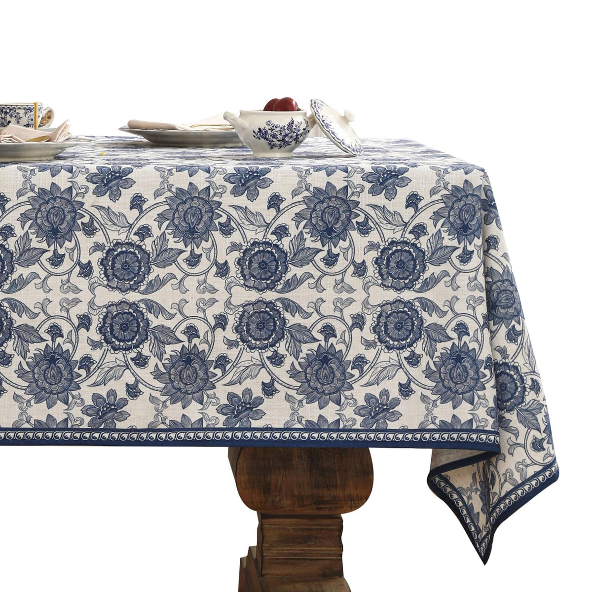 patdrea Designer Vintage French Tablecloth,Rectangular,118"x67"