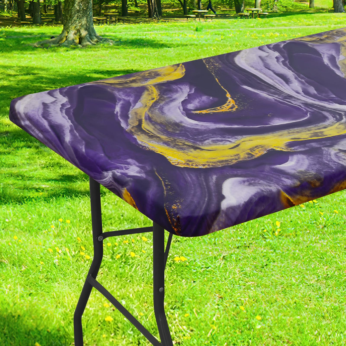 Smiry Rectangle Table Cloth, Waterproof Plastic Table Cover for 6FT Tables