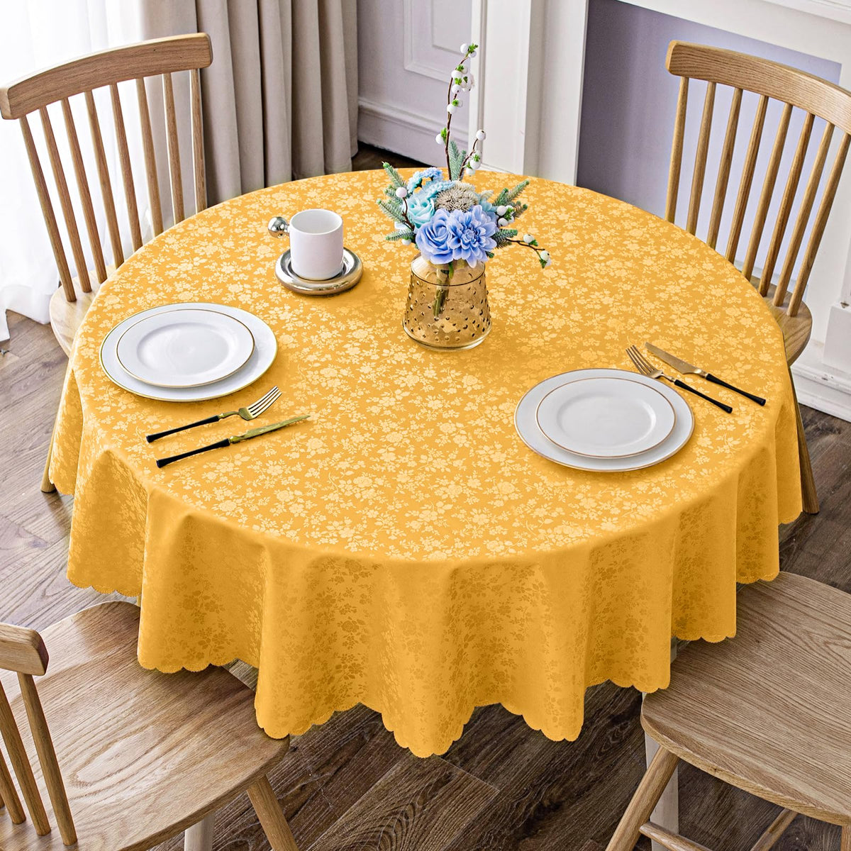 Smiry Rectangle Waterproof Heavy Duty Vinyl Tablecloths, 52 x 70 Inch