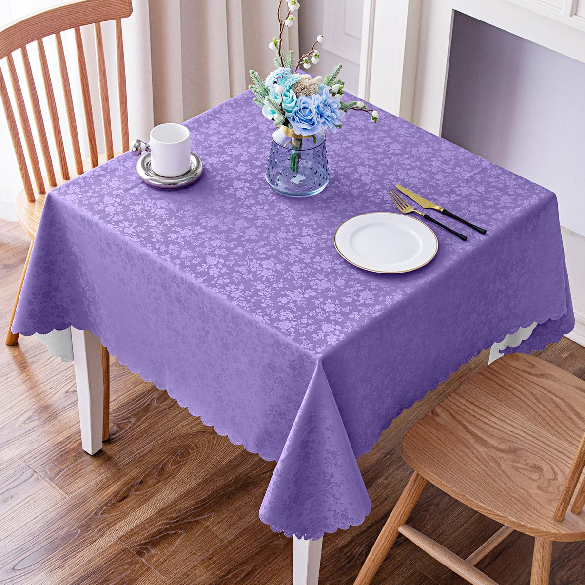 Smiry Rectangle Waterproof Heavy Duty Vinyl Tablecloths, 52 x 70 Inch