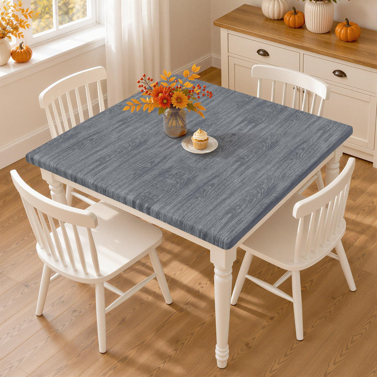 Smiry Rectangle Table Cloth, Waterproof Plastic Table Cover for 6FT Tables