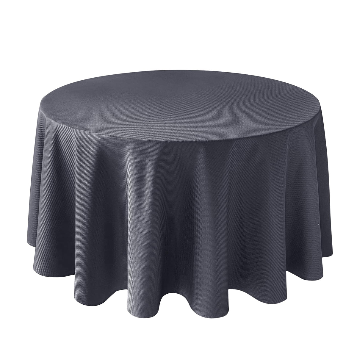 Textured Square Black Tablecloth-Fabric Spillproof Card Table Cloths 54x54"