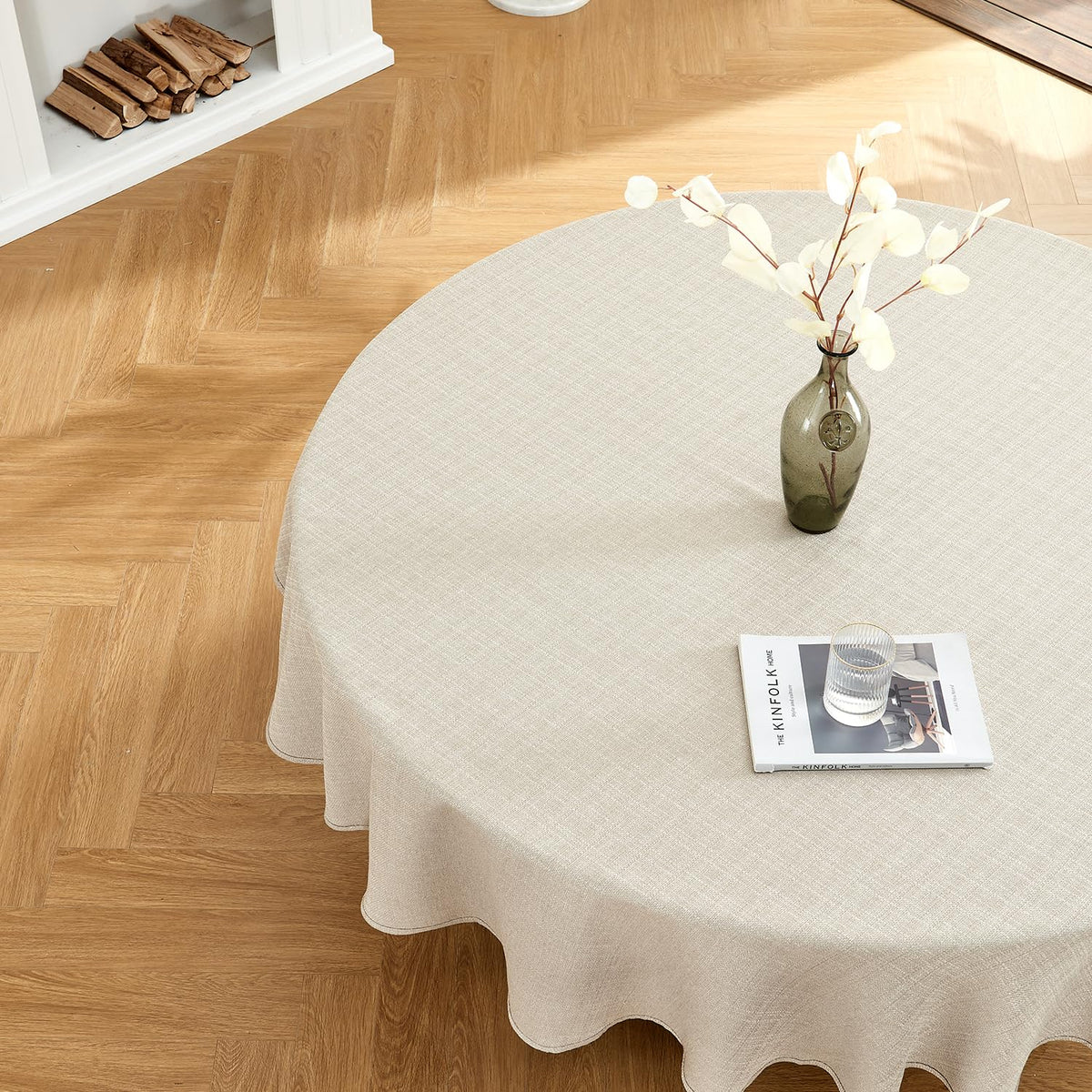 BALCONY & FALCON Rectangle Table Cloth Waterproof Beige 118"x57"