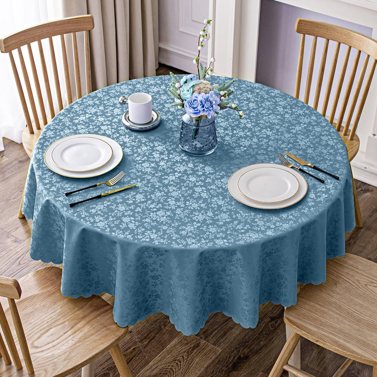 Smiry Rectangle Waterproof Heavy Duty Vinyl Tablecloths, 52 x 70 Inch