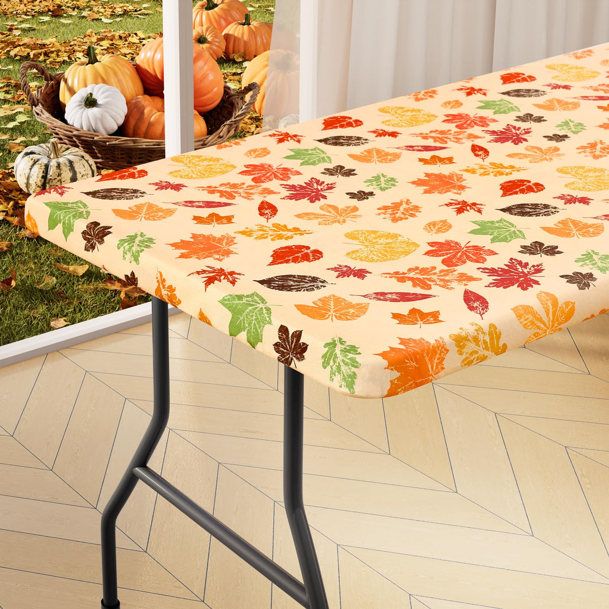 homing Rectangle Table Cloth Cover 6 Foot Black Elastic Fitted Tablecloth