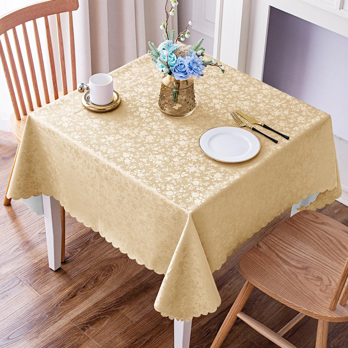 Smiry Rectangle Waterproof Heavy Duty Vinyl Tablecloths, 52 x 70 Inch