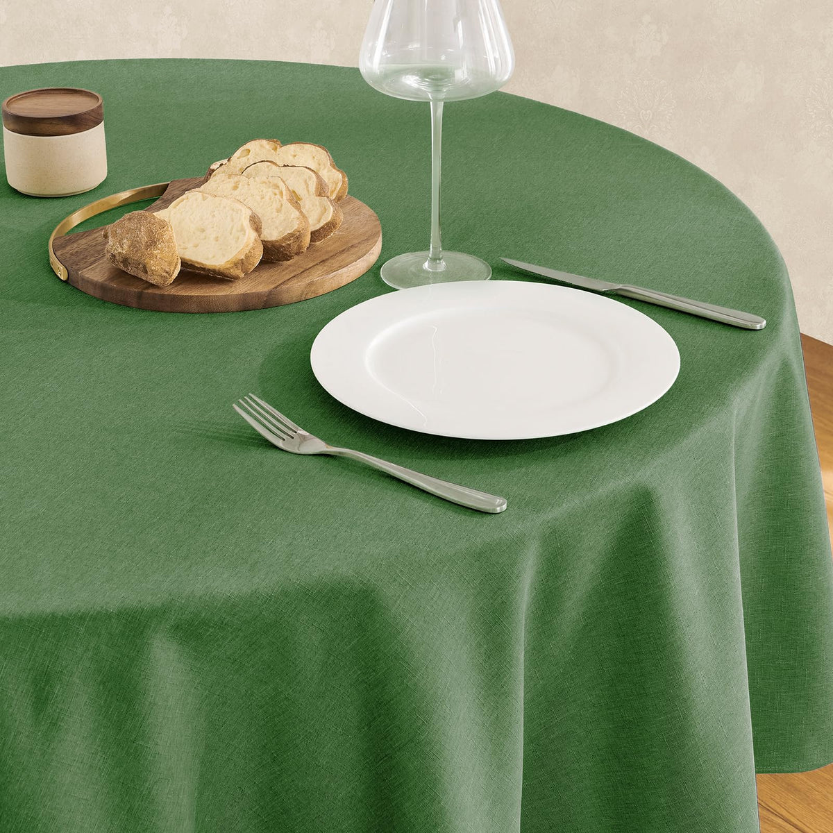 Veblandy Faux Linen Rectangle Tablecloth Waterproof 52x70 inch Table Cloth Stain and Wrinkle Resistant Washable, Decorative Fabric Table Cover for Dining, Kitchen, Wedding and Parties, Coffee