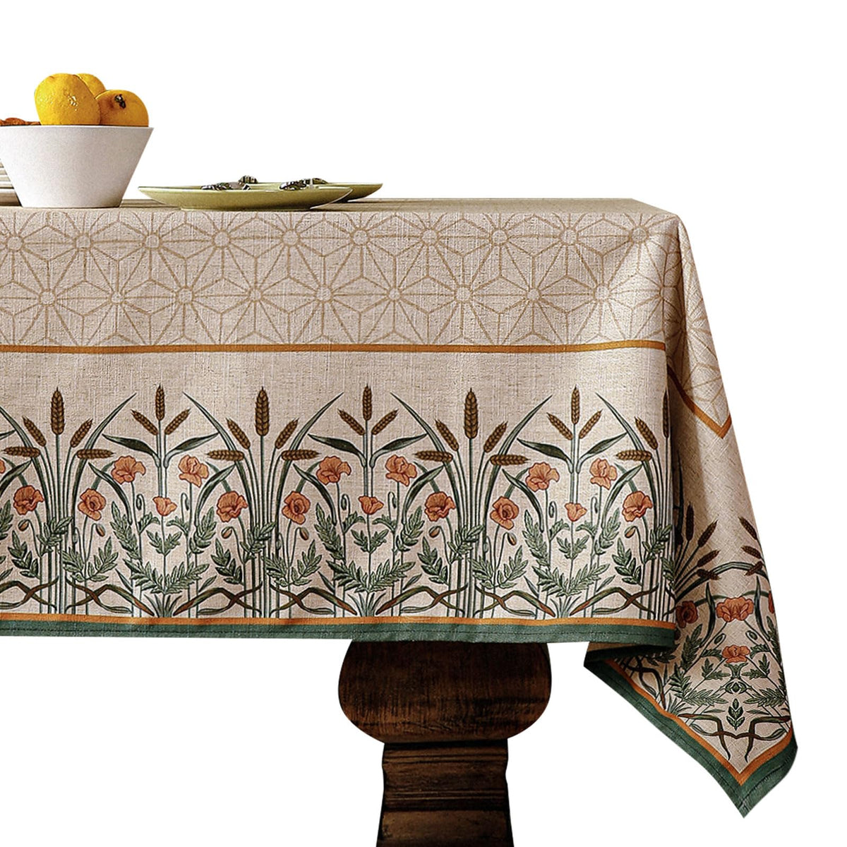 patdrea Designer Vintage French Tablecloth,Rectangular,118"x67"